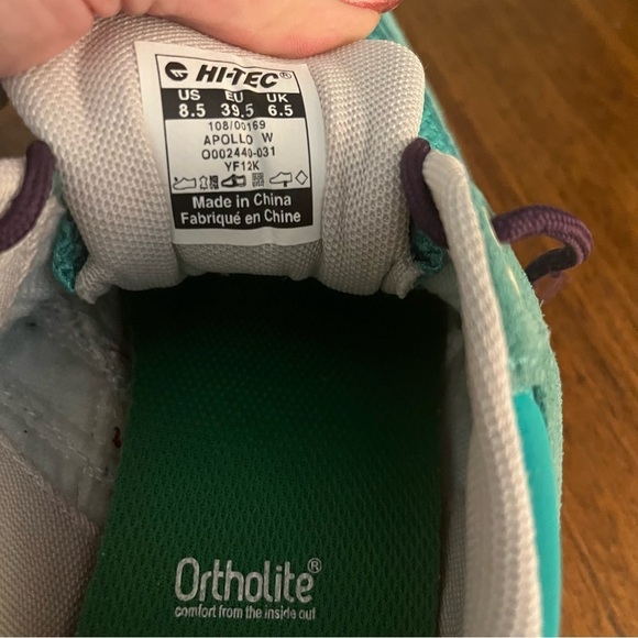 Hi-Tec Apollo Aqua Marine/Wine color. Women’s size 8.5. Like new - Picture 12 of 15